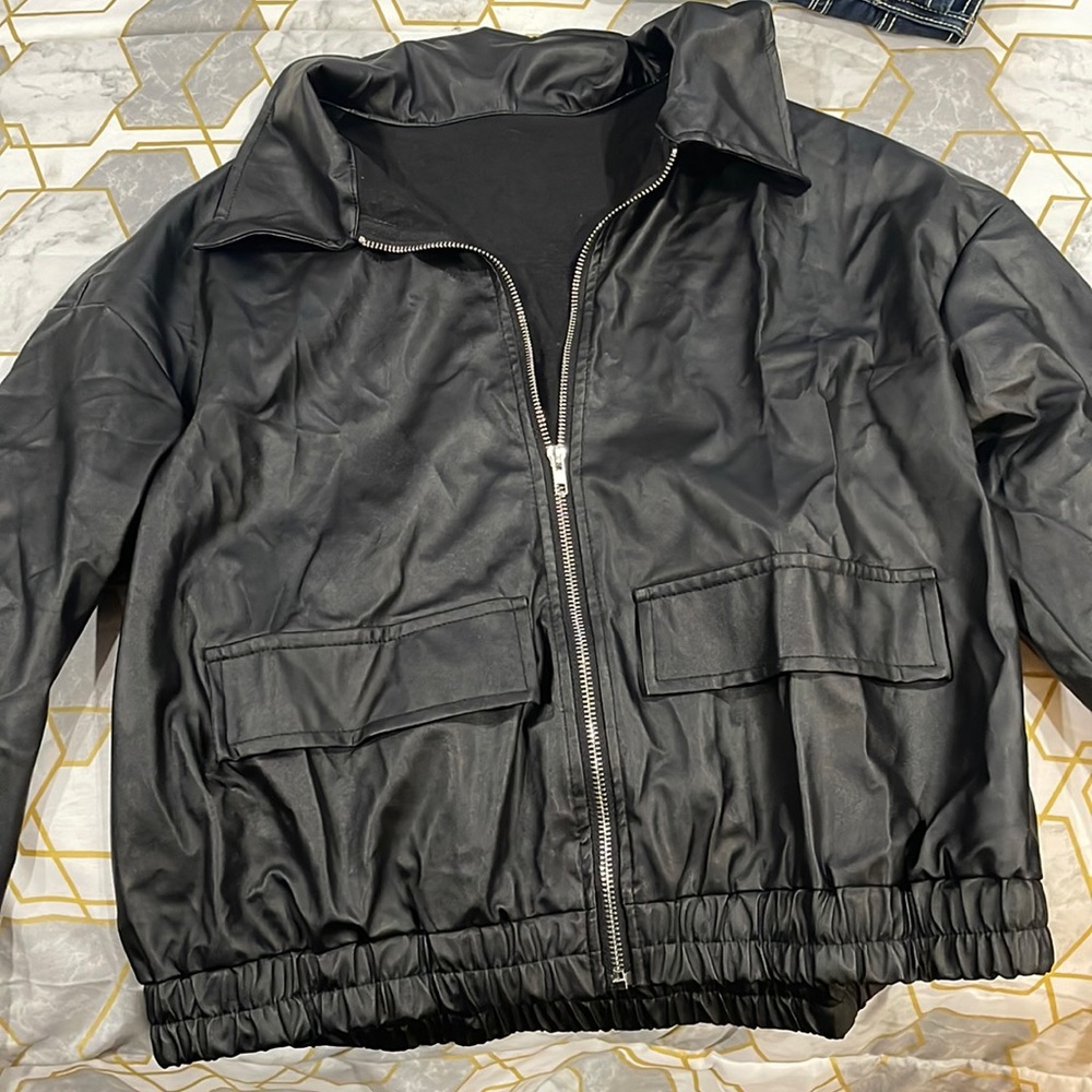 Shein leather jacket